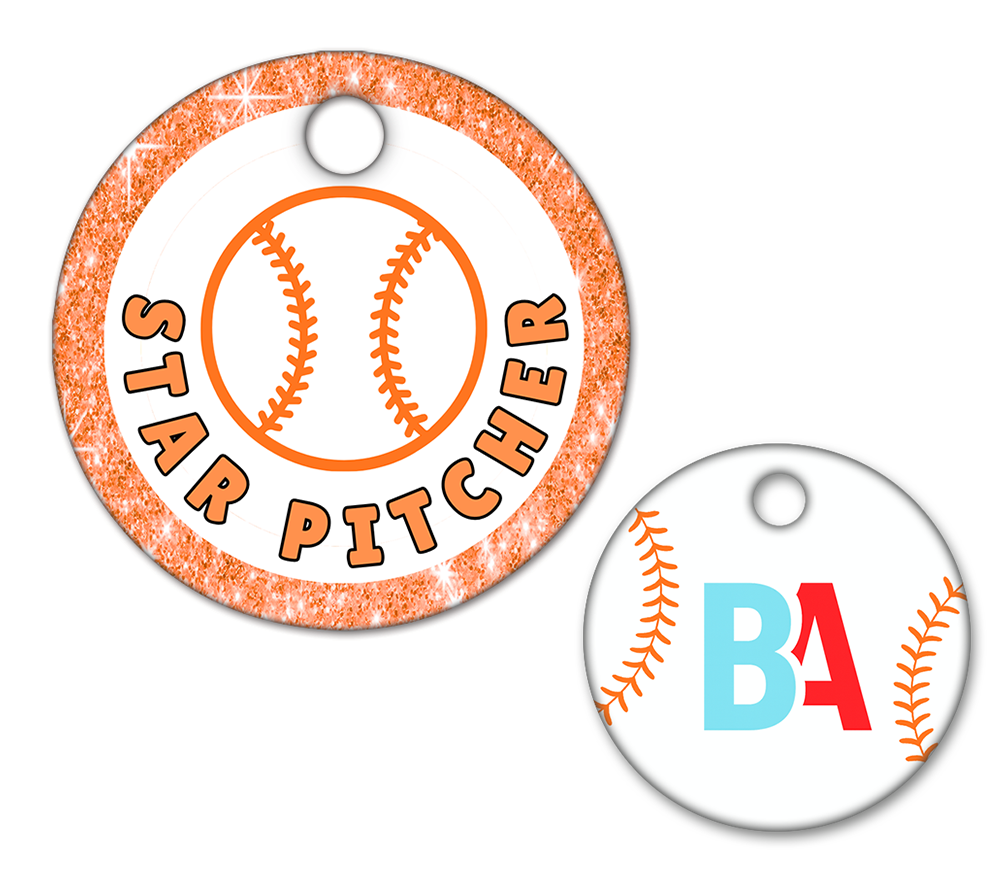 Baseball/Softball Circle Swag Tag