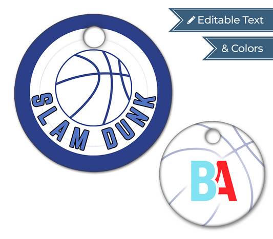 Basketball Circle Swag Tags