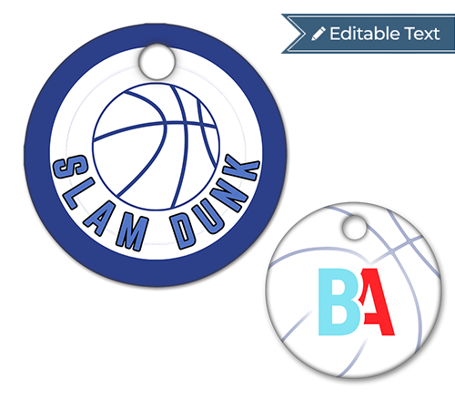 Basketball Slam Dunk Tag - Classic