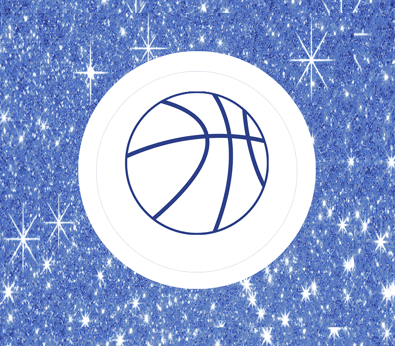Basketball Slam Dunk Tag - Sparkle