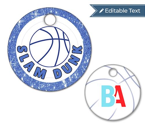 Basketball Slam Dunk Tag - Sparkle