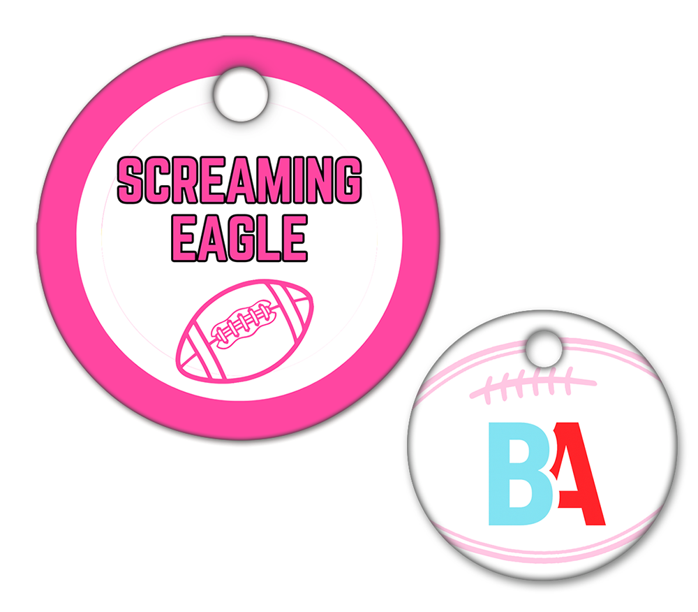 Football Circle Swag Tags