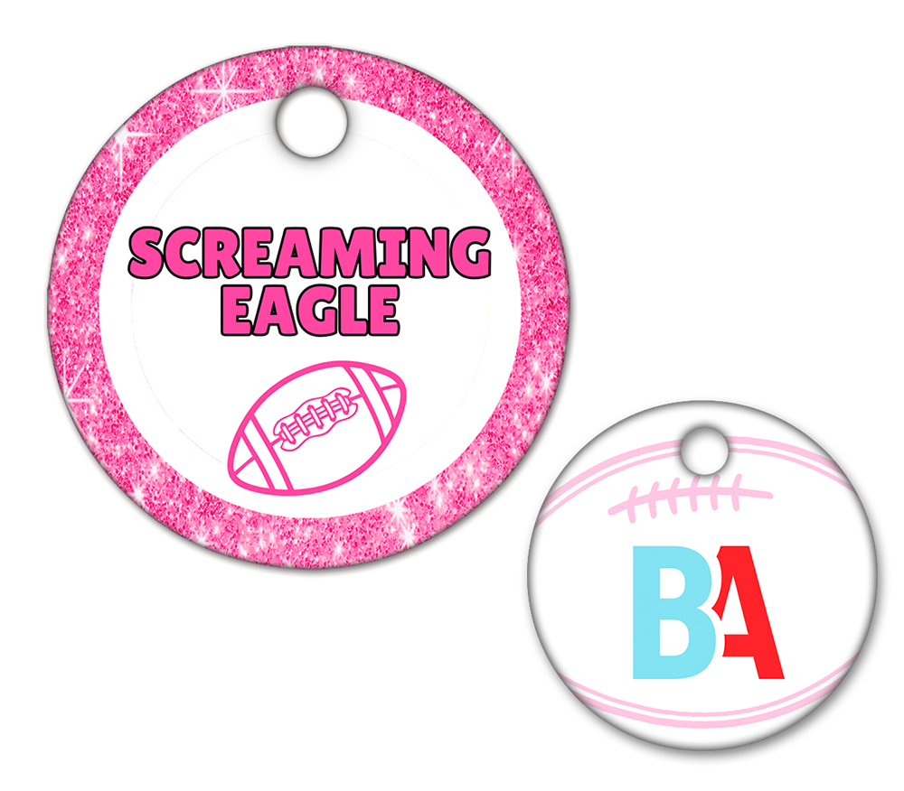 Football Circle Swag Tags