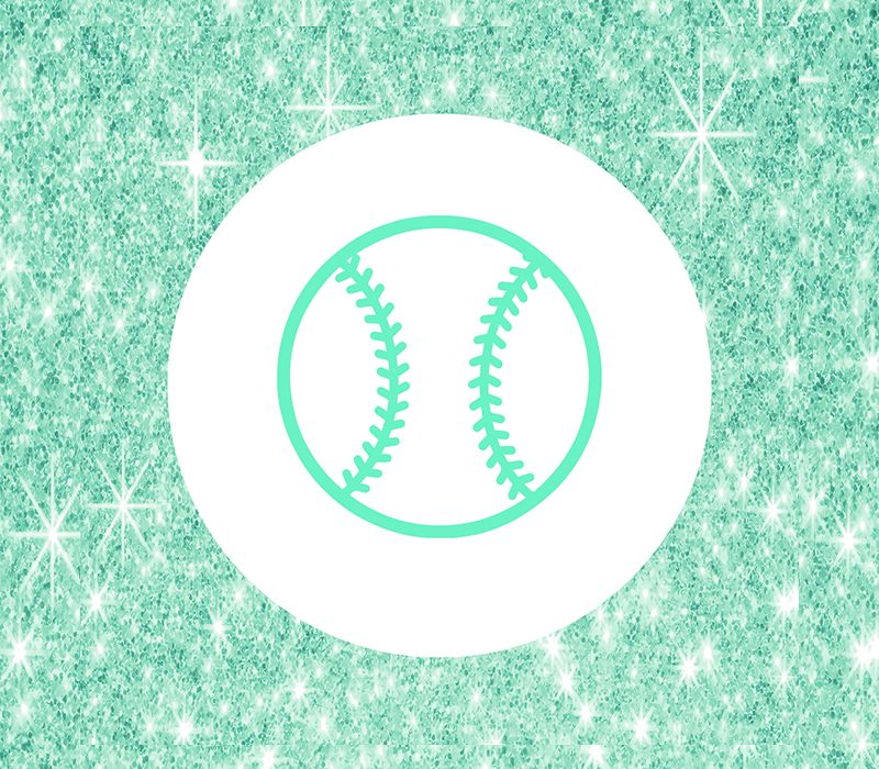 Softball Star Catcher Tag - Sparkle
