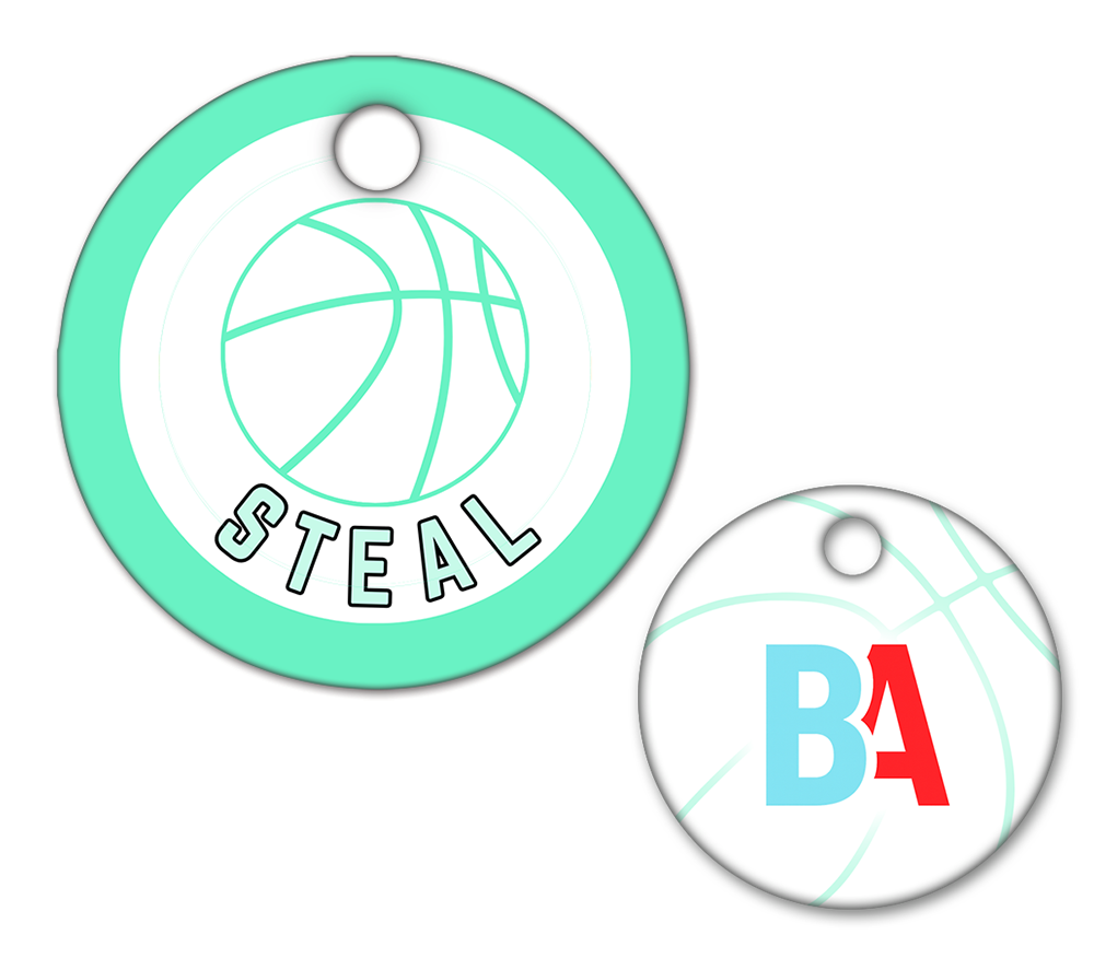 Basketball Circle Swag Tags