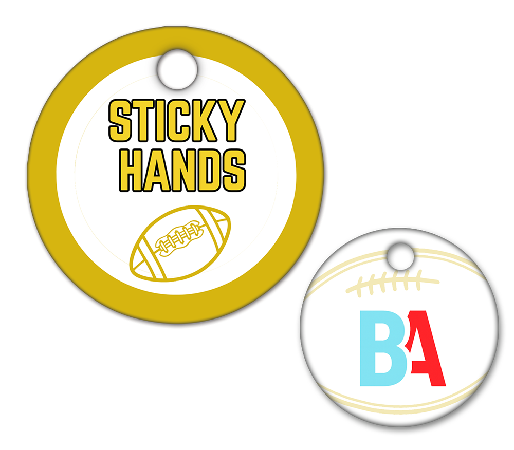 Football Circle Swag Tags