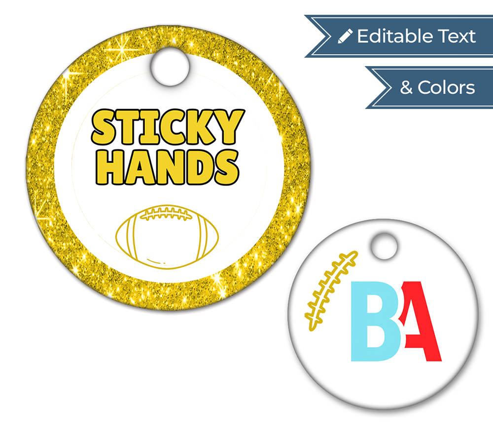 Football Circle Swag Tags