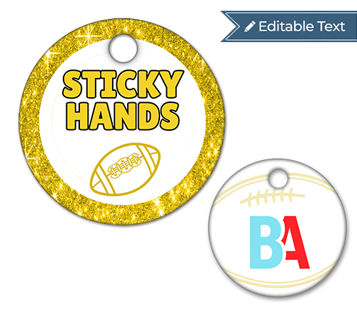 Football Sticky Hands Tag - Sparkle