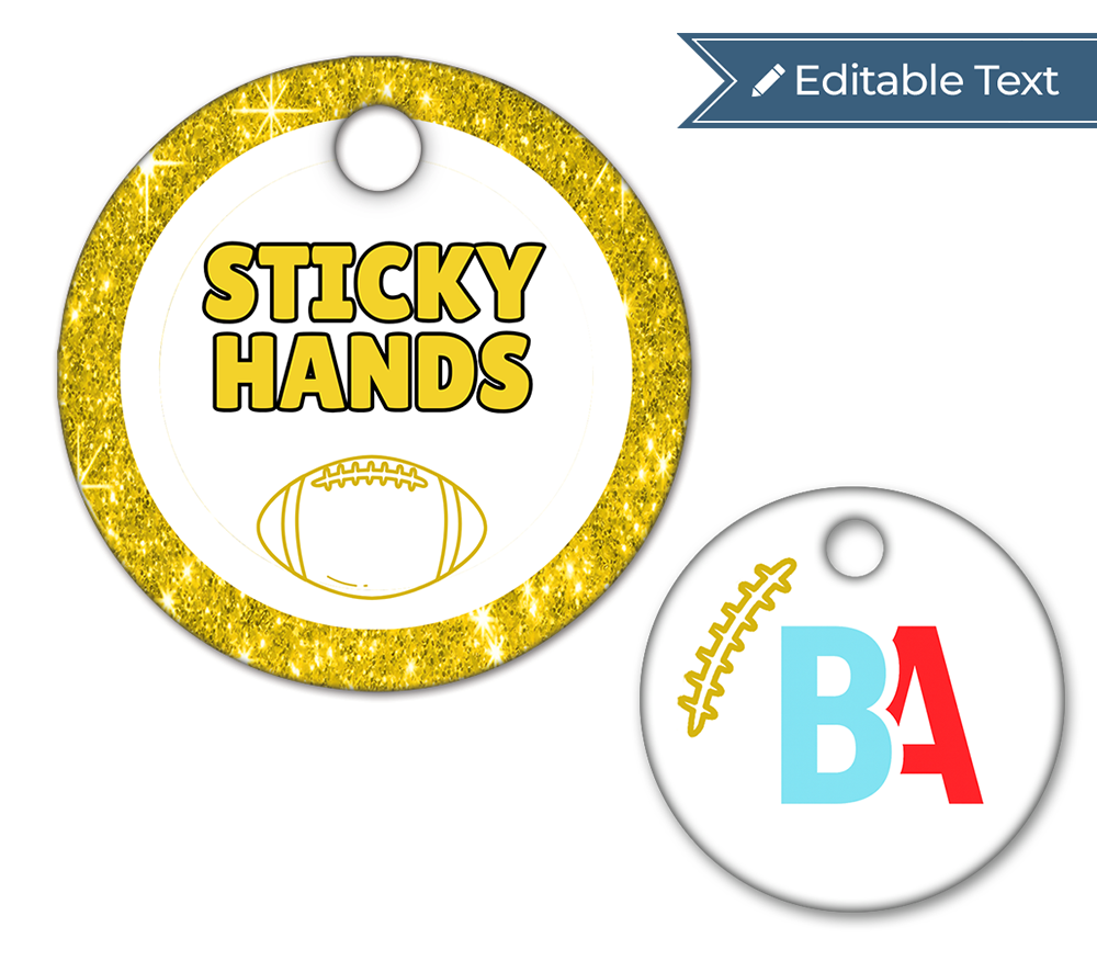 Football Sticky Hands Tag - Sparkle