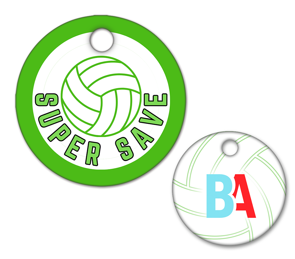 Volleyball Circle Swag Tags
