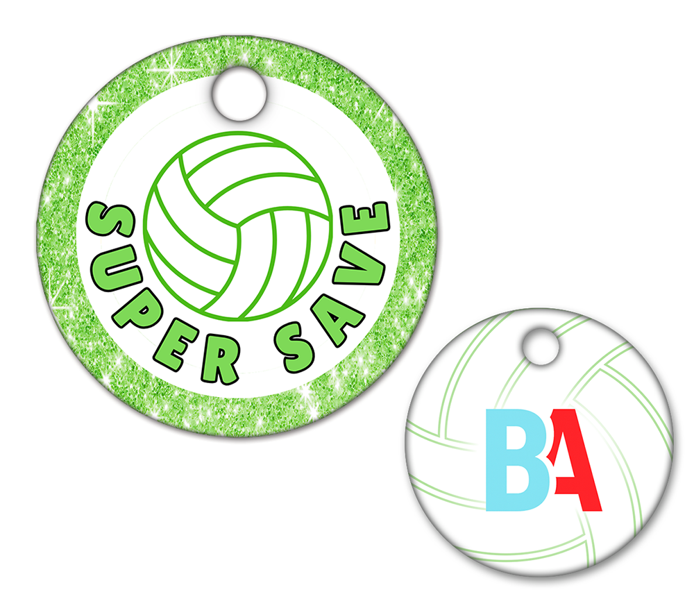 Volleyball Circle Swag Tags