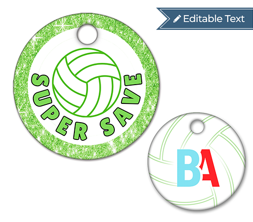 Volleyball Super Save Tag - Sparkle