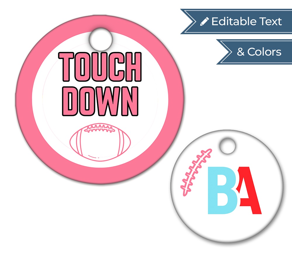 Football Circle Swag Tags