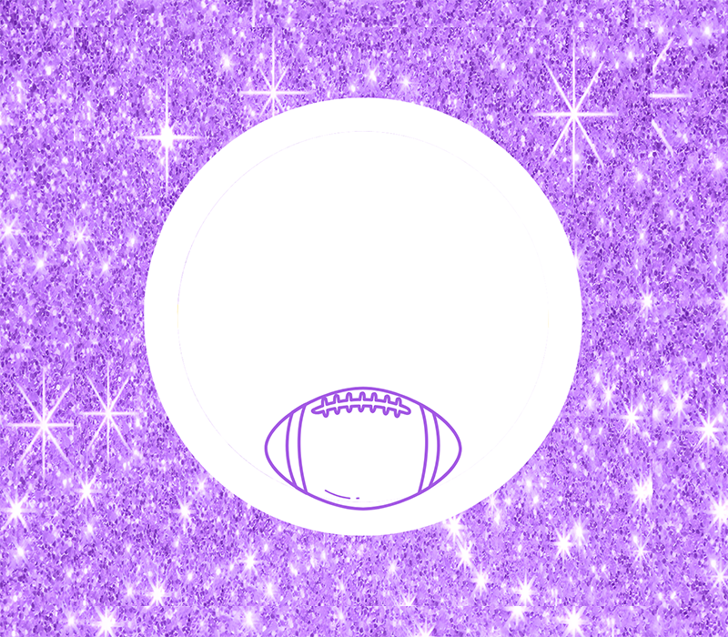 Football First Flag Pull Tag - Sparkle